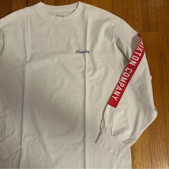 Brixton White and Red Long Sleeve Tee size M (b2 - Picture 2 of 8